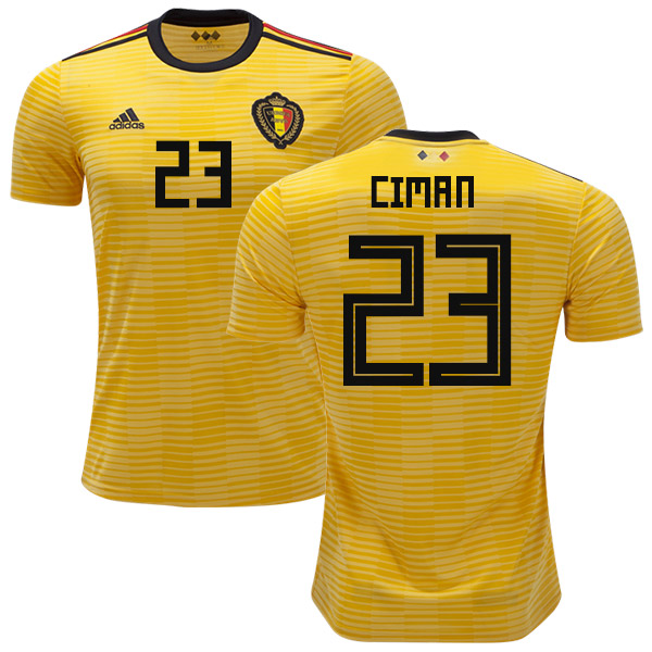 Belgium #23 Ciman Away Kid Soccer Country Jersey